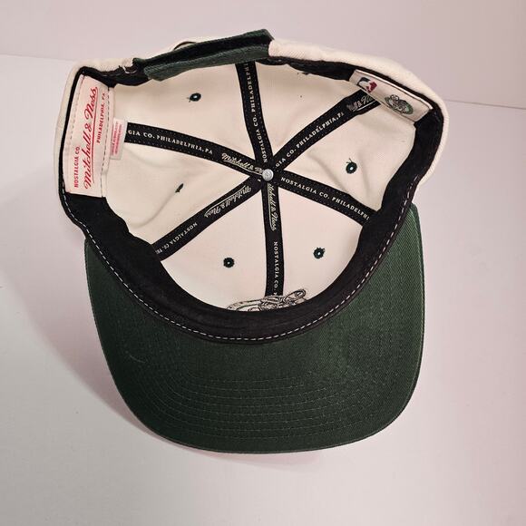 Mitchell & Ness Boston Celtics Larry Bird Snapback White Hat Cap Rare White - Picture 8 of 15